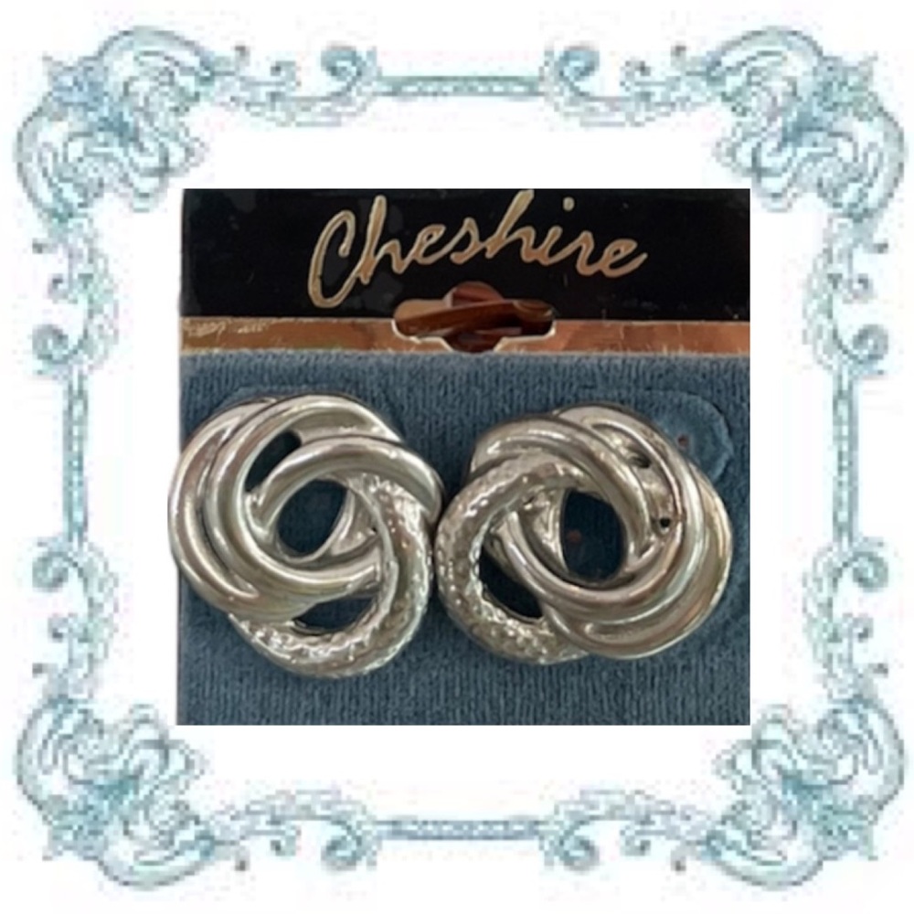 Classic Love Knots Silver Statement Earrings